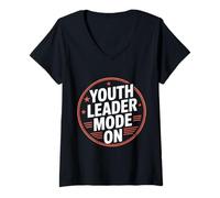 Womens Youth Leader Mode On Young Ministry - V-Neck T-Shirt