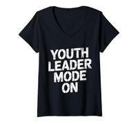 Womens Youth Leader Mode On Young Ministry - V-Neck T-Shirt
