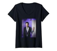 Womens Zachary Quinto Heroes Star Trek Actor by Michael Grecco V-Neck T-Shirt