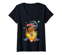 Women's Zack Binspin Moptop Tweenybop Moshling RoxStar V-Neck T-Shirt