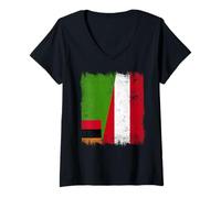 Women's Zambia Austria Flag | Zambian Austrian Roots V-Neck T-Shirt