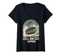 Women's Zell am See-Kaprun Winter Ski Adventure V-Neck T-Shirt