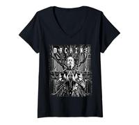 Women's Zen Meditation SciFi Yoga Cyborg Science Fiction Machine V-Neck T-Shirt