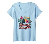 Women's Zen Spa Bodywork Practitioner Essential Oil V-Neck T-Shirt