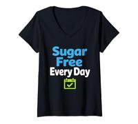 Women's Zero Sugar Lifestyle Keto Low Carb Glucose Control V-Neck T-Shirt
