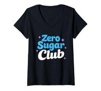 Women's Zero Sugar Lifestyle Keto Low Carb Glucose Control V-Neck T-Shirt