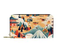 Women's Zip Around Wallet and Phone Clutch, China Travel Routes,Travel Purse Leather Clutch Bag Card Holder Organizer Wristlets Wallets