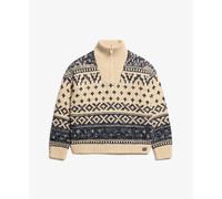 Women's zip-neck sweater Superdry Ski Lodge Beige S
