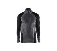 Women's zip-neck sweatshirt Blaklader Warm Gris XS