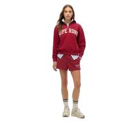 Women's zip-neck sweatshirt Superdry Athletic Essentials Rouge XS