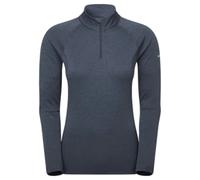 Women's zip-neck thermal underlayer Montane Dart Bleu 2XL