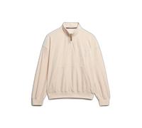 Women's zip-neck velvet sweatshirt Superdry Country Club Rose XS
