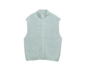 Women's Zip Sleeveless Pullover Tom Tailor Denim Bleu S