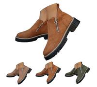 Womens Zip Up Ankle Boots Womens Zip Up Ankle Boots Slip On Outdoor Boot Comfortable Stylish Boot Fashion Cowgirls Bootie For Ladies Classic Western Booties Round Toe Low Heel Booties