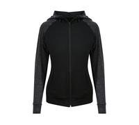 Women's zip-up contrast sweatshirt Just Cool Zoodie Noir XS