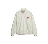 Women's zip-up crew neck sweatshirt Superdry Heritage Beige L