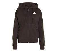 Women's zip-up hooded track jacket adidas Essentials 3-Stripes Marron S