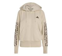 Seasonal Essentials Animal Print 3-Stripes Full-Zip Hooded Track Top