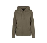 Build Your Brand Basic Full Zip Sweatshirt Green 2XL Woman