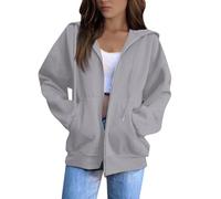 Womens Zip Up Hoodie Fleece Long Sleeve Hoodie Jackets Fleece Full Zip Winter Drawstring Cardigans Hooded Sweatshirts Classic Solid Work Out Sweatshirts With Pockets