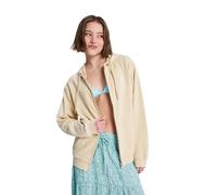 Roxy Surf Stoked Zip Terry - Women Beige Zip-Up Hoodie