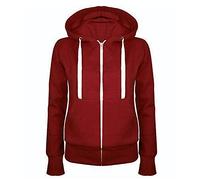 Womens Zip Up Hoodie Solid Colour Sweatshirt With Pockets Loose Comfort Hoodies With Drawstring Fashion Casual Long Sleeve Tops Plus Size Cosy Warm Oversized Hoodie Lightweight Slim Baggy Sweatshirts