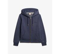 Superdry Essential Logo Full Zip Sweatshirt Blue M Woman