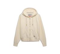 Superdry Luxe Casual Full Zip Sweatshirt Beige L Woman