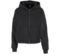 Urban Classics Hooded Sweatshirt Boxy Zip Hoody Full Zip Women's Black 4XL