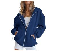 Women's Zip Up Hoodies Oversized Thin Lightweight Hooded Jackets Casual Long Sleeve Sweatshirts with Pockets Loose Y2K Hooded Coats Outfits