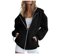 Women's Zip Up Hoodies Oversized Thin Lightweight Hooded Jackets Casual Long Sleeve Sweatshirts with Pockets Loose Y2K Hooded Coats Outfits