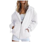 Women's Zip Up Hoodies Oversized Thin Lightweight Hooded Jackets Casual Long Sleeve Sweatshirts with Pockets Loose Y2K Hooded Coats Outfits