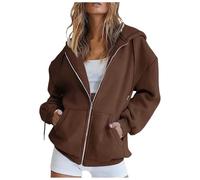 Women's Zip Up Hoodies Oversized Thin Lightweight Hooded Jackets Casual Long Sleeve Sweatshirts with Pockets Loose Y2K Hooded Coats Outfits