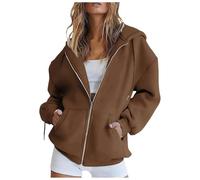 Women's Zip Up Hoodies Oversized Thin Lightweight Hooded Jackets Casual Long Sleeve Sweatshirts with Pockets Loose Y2K Hooded Coats Outfits