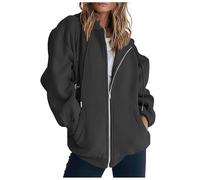 Women's Zip Up Hoodies Oversized Thin Lightweight Hooded Jackets Casual Long Sleeve Sweatshirts with Pockets Loose Y2K Hooded Coats Outfits
