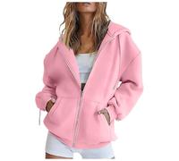 Women's Zip Up Hoodies Oversized Thin Lightweight Hooded Jackets Casual Long Sleeve Sweatshirts with Pockets Loose Y2K Hooded Coats Outfits