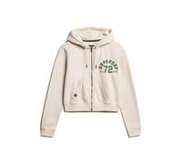 Superdry Athletic Relaxed Crop Full Zip Sweatshirt Beige L Woman