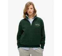 Superdry Country Club Fleece Half Zip Sweatshirt Green XS Woman