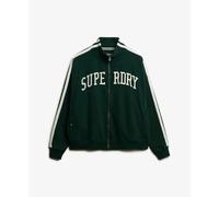 Women's zip-up track jacket with appliqué pattern Superdry Athletic Essentials Vert M