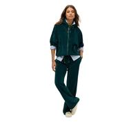 Women's zip-up velvet hoodie Superdry Vert M