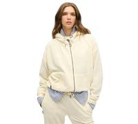 Women's zip-up velvet hoodie Superdry White XL