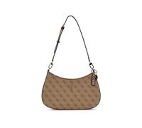 GUESS Noelle II Top Zipper Shoulder Bag Latte Logo / Brown