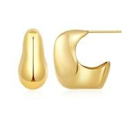 Women's Zirconia Hoop Earrings Rectangular Thick Chunky Copper Earring European American Modern Fashion Jewelry Multicolor for Any Occasion (Style 4)