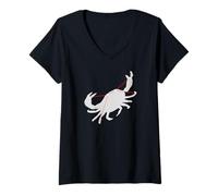Womens Zodiac Constellation Series: Cancer the Crab (or Lobster) V-Neck T-Shirt