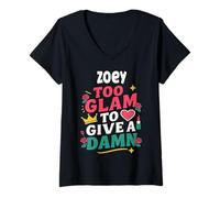 Womens ZOEY Personalized Women's Gift Custom ZOEY V-Neck T-Shirt