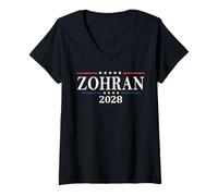 Womens Zohran Mamdani 2028 for President US Elections Candidate V-Neck T-Shirt