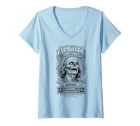 Womens Zombie Benjamin Franklin Halloween Banknote Horror Dollar V-Neck T-Shirt