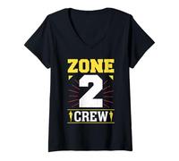 Womens Zone 2 Crew Cardio Fitness Training Endurance Zone 2 V-Neck T-Shirt