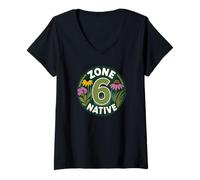 Women's Zone 6 Native Plants Gardener V-Neck T-Shirt