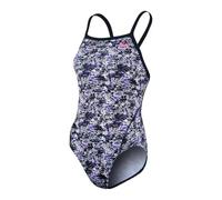 Women's Zone3 Strap Back Pacific Koa Grey Black Swimsuit, Size Size 32